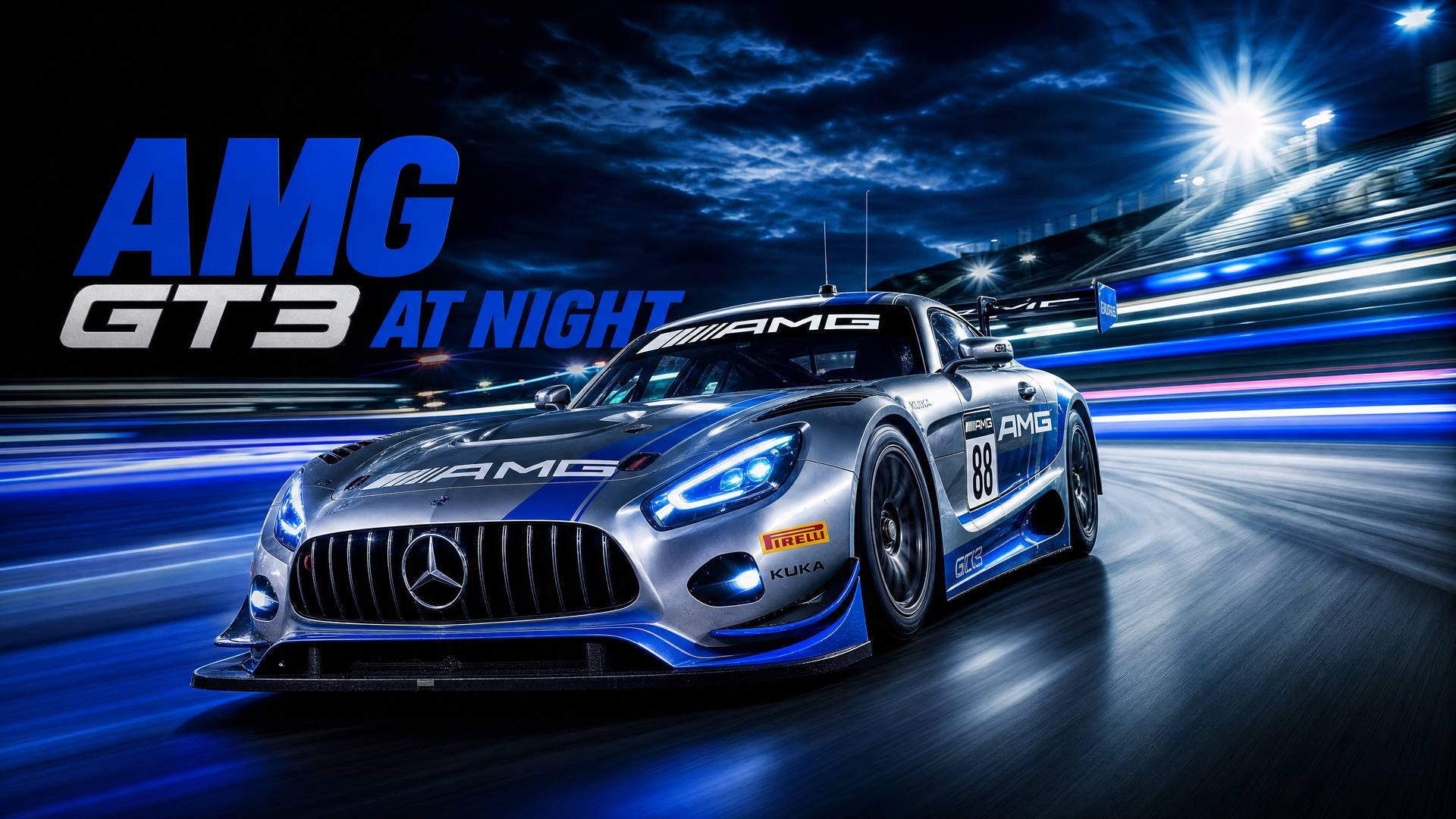 91修车改装 - AMG GT3夜间赛道跑车视频